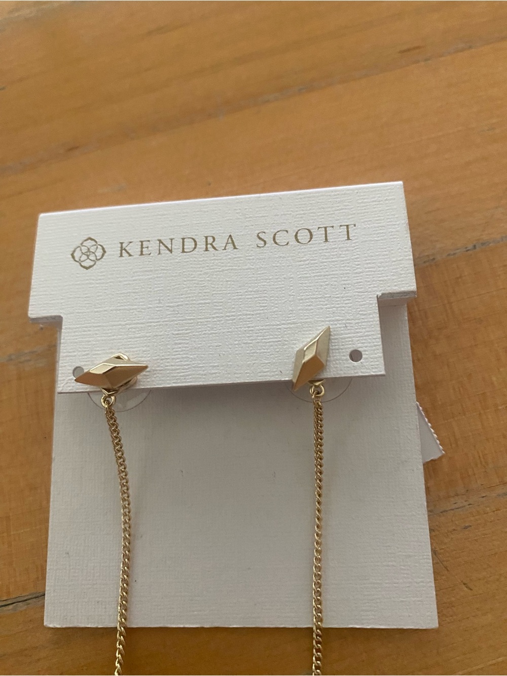 Kendra‎ Scott Tricia Earrings Ear Jacket Threader Gold Dangle - Picture 4 of 6